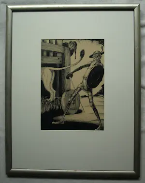 Albert Hahn - 3 Originele inkttekeningen voor het boek ‘Don Quichote’ uit 1930 kopen? Bied vanaf 1000!