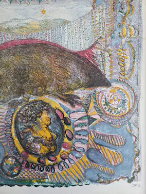 Peter Gentenaar - Vogelbekdier. Fantasielandschap. kopen? Bied vanaf 20!