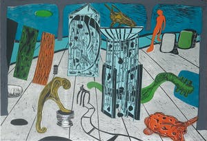 Lianne de Lepper - Houtsnede, Fragmentenreis II - Ingelijst kopen? Bied vanaf 1!