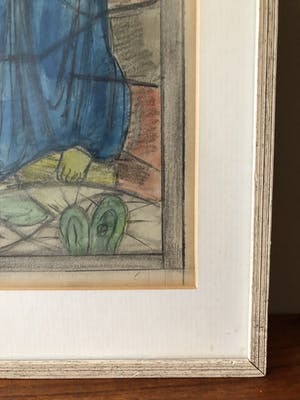 Niet of onleesbaar gesigneerd - Religieus figuur in glas-in-lood stijl kopen? Bied vanaf 1!