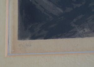 Ferdinand Luigini - Grote ingelijste ets en aquatint , Boer op dijk – gesigneerd – 1926 kopen? Bied vanaf 1!