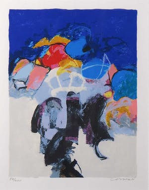 Henk van Vessem - Zeefdruk, Zonder titel VII - Ingelijst kopen? Bied vanaf 35!