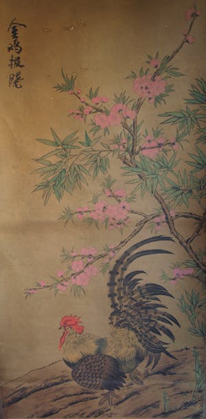 Niet of onleesbaar gesigneerd - haan in de kersenbloesem kopen? Bied vanaf 10!