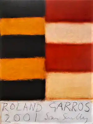 Sean Scully - Kleurenoffset-litho. Affiche ROLAND GARROS uit 2001 verkauft für € 59!