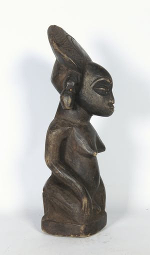 Chokwe - Houten voorouderbeeld met koninklijk kapsel kopen? Bied vanaf 1!