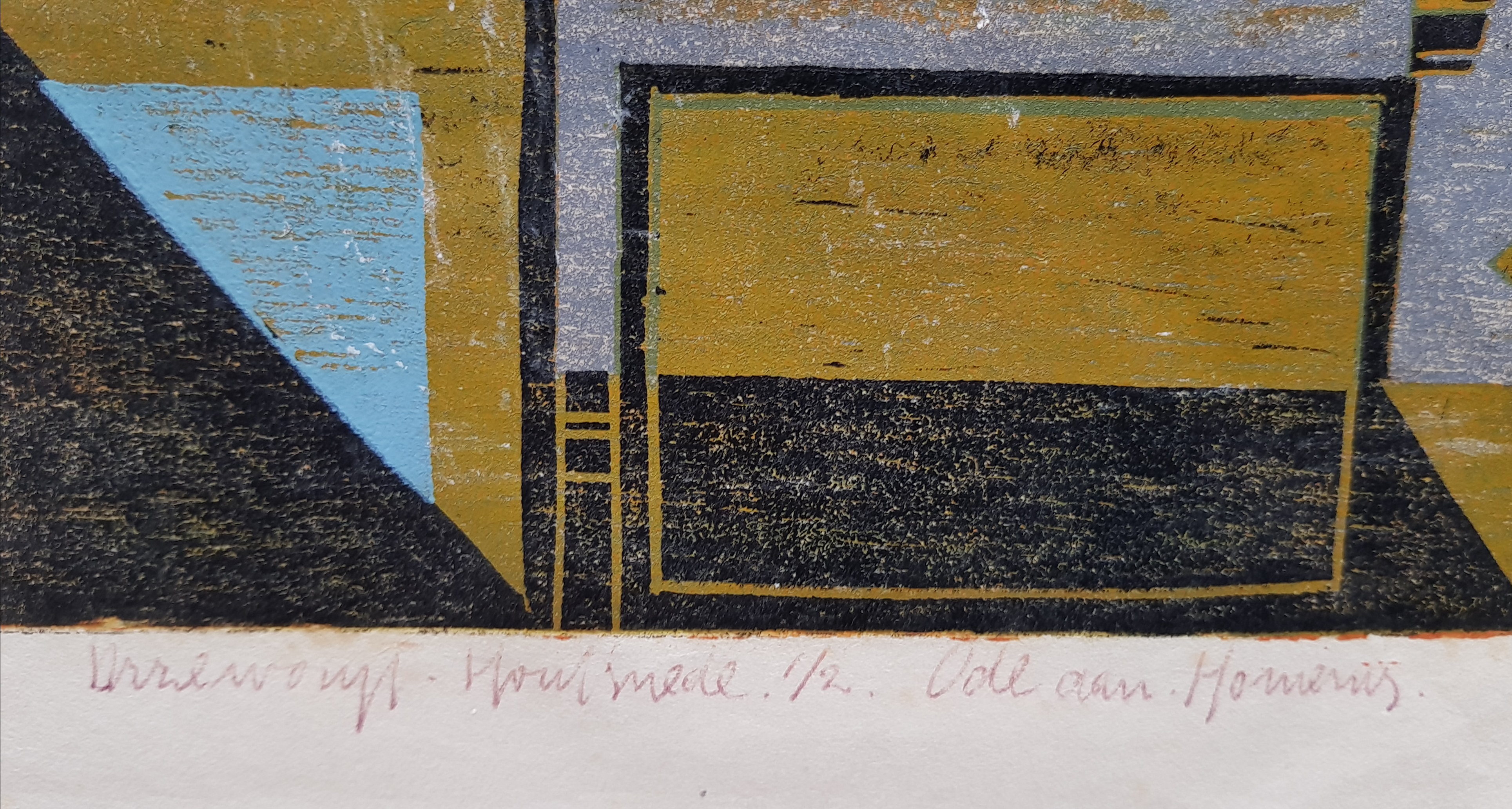 Niet of onleesbaar gesigneerd - Ode aan Homenius, houtsnede, 1965 kopen? Bied vanaf 1!