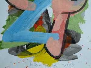 Peter Klashorst - Acrylverf op papier – Abstract 13 - 2016 kopen? Bied vanaf 35!