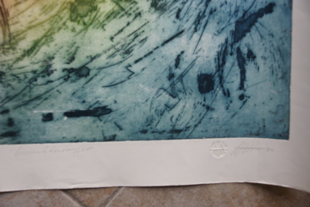 Ad Arma - Laatste x! Ad Arma - "Gedichtenvanger" - zeer grote ets uit 1992 - oplage 75 ex. kopen? Bied vanaf 1!