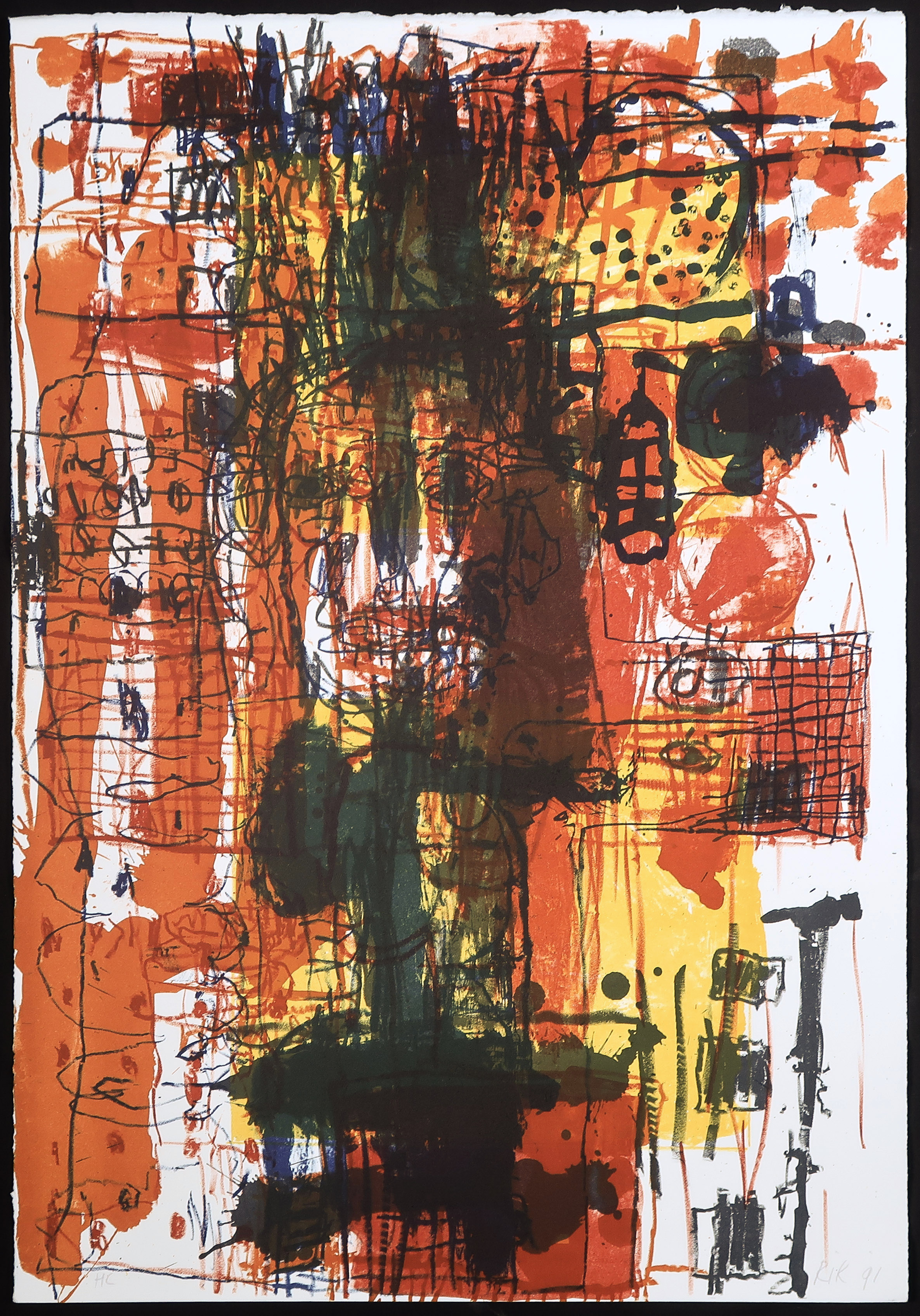 Rik van Iersel - Litho, Zonder titel kopen? Bied vanaf 1!