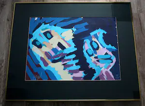 Karel Appel - Ingelijste zeefdruk: titel onbekend (nette lijst) kopen? Bied vanaf 599!