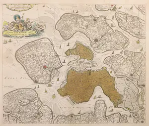 Covens & Mortier - Gravure, Kaart 'Comitatus Zeelandie Tabula' - Ingelijst kopen? Bied vanaf 1!