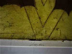 Sam Parabirsingh - Grote handgekleurde Ets "Vlinder"- zeer kleine oplage (5) Ingelijst kopen? Bied vanaf 49!