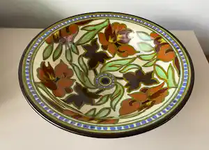 Plateelbakkerij Zuid-Holland - Mat platelen schaal op voet uit 1929 vendu pour 10€ !