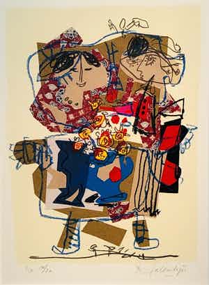 Kees Salentijn - zonder titel maar met lijst! verkocht voor € 110!