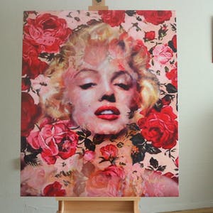 Peter Donkersloot - Marylin Monroe bloemen 120 x 100 kopen? Bied vanaf 400!