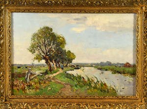 Louis Stutterheim - (1873 - 1943) - "Zomers landschap in 't Gooi" kopen? Bied vanaf 340!