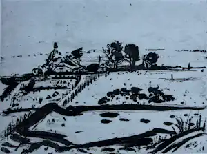 Jan Wiegers - Droge naald ets: landschap verkauft für € 95!