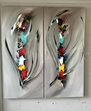 Gena - Abstract Twee Luik kopen? Bied vanaf 275!