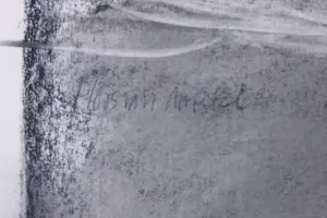 Jaap Ploos van Amstel - Houtskool op papier, Wasbekken I - Ingelijst kopen? Bied vanaf 60!