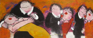 Gerdine Duijsens-Kroeze - Zeefdruk bevestigd op doek, Always tango with you (Zeer groot) kopen? Bied vanaf 1!