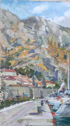 Dmitri Kostylov - Jachten in de baai van Kotor. Montenegro kopen? Bied vanaf 400!