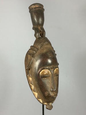 Baule - 200449 - African Rare & Old Tribal Used Baule mask - Iv. Coast. kopen? Bied vanaf 75!