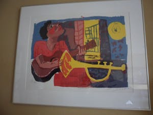 John Lie a Fo - Zeefdruk. Titel, "Blues" . kopen? Bied vanaf 35!