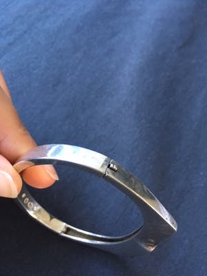 1e gehalte Zilver - zilveren armband gesigneerd door BM en een brede ring kopen? Bied vanaf 30!