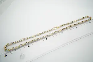 77 - Apart 14 karaat holle bi colour gouden fantasie schaken collier kopen? Bied vanaf 480!