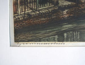 Cornelis Brandenburg - Grimnessesluis Amsterdam - heldere kleurets kopen? Bied vanaf 75!