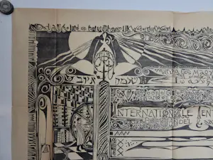 Carel Lion Cachet - Diploma. Houtsnede. Bijlage bij Wendingen. kopen? Bied vanaf 69!