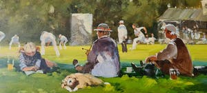 John Haskins - Cricket op een zomerse dag, groot formaat kopen? Bied vanaf 500!