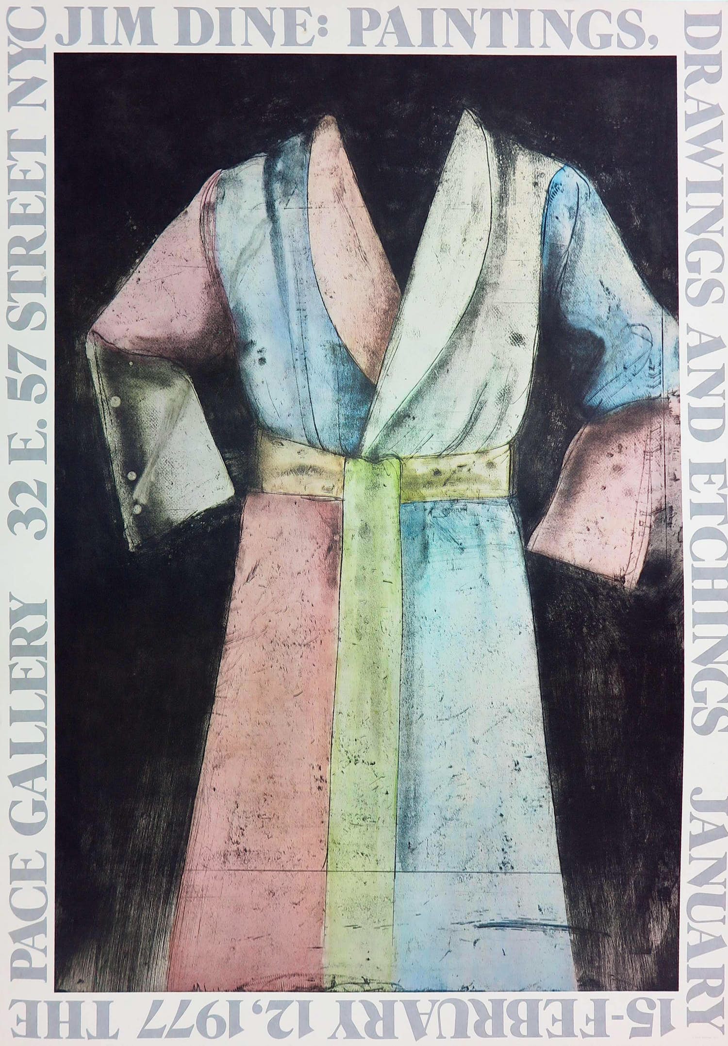 Jim Dine - Paintings, the Pace Gallery (affiche) , 1977 verkocht voor € 1!
