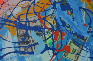 Peter Klashorst - Dame in dollarbiljetten kopen? Bied vanaf 450!