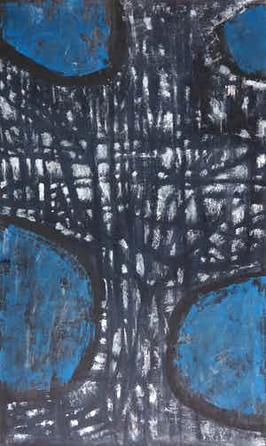 Mark Verstockt - Gouache, Zonder titel - Ingelijst verkocht voor € 600!