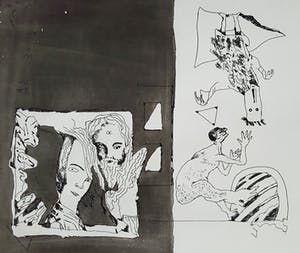 Lucebert - Derde gezicht, aquatint ets kopen? Bied vanaf 1!