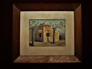 Erna van Mondfrans - Fraai verstild realistisch olieverf "Huis in de Provence Frankrijk" gesigneerd kopen? Bied vanaf 60!