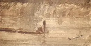 Henri Seghers - Rivier met kerk kopen? Bied vanaf 100!