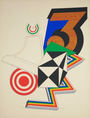 Lucio del Pezzo - Zeefdruk, Little chair kopen? Bied vanaf 40!