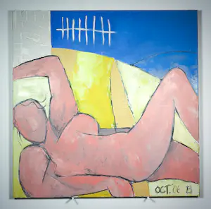 Philip Vencken - Acryl op doek en collage, Zonder titel kopen? Bied vanaf 100!