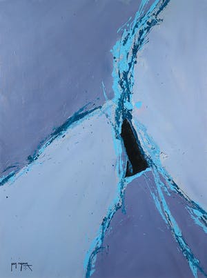 Jean Rigaux - Acryl op doek, Abstracte compositie - Ingelijst kopen? Bied vanaf 1!
