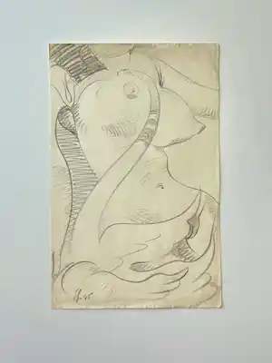 AcheterVictor Servranckx - surrealistische compositie met naakt en zwaan? Enchérissez de 395!