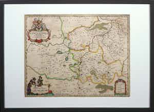 Joan Blaeu - Kopergravure, Camerecensis - Ingelijst verkocht voor € 20!