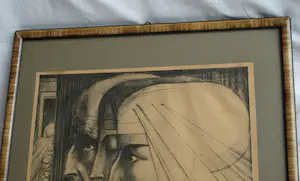 Jan Toorop - Ingelijste prent, “Bezonkenheid, Meditatie, Vuur” – 1923 kopen? Bied vanaf 35!