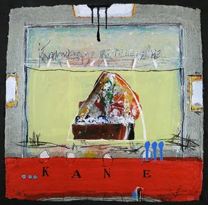 Kantcho Kanev - Zeefdruk en collage op geschept papier, Schip Kane kopen? Bied vanaf 35!