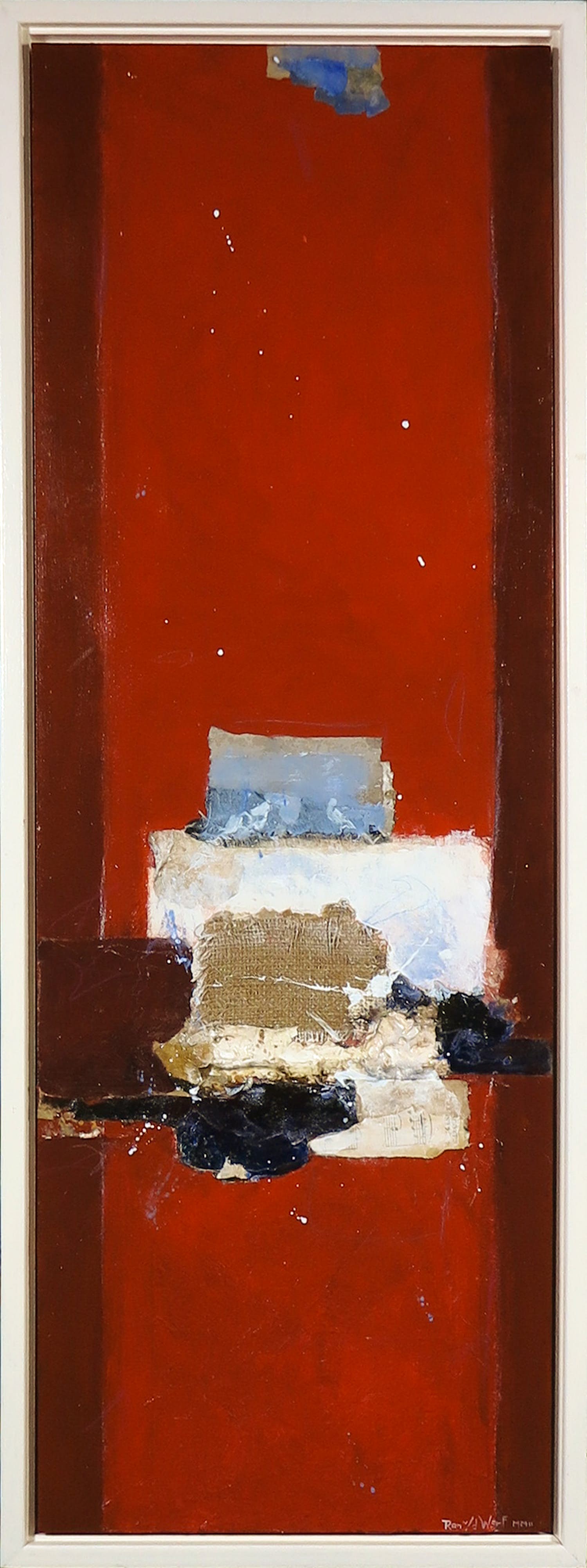 Ron van der Werf - Olieverf en collage op paneel, zonder titel (groot) kopen? Bied vanaf 180!