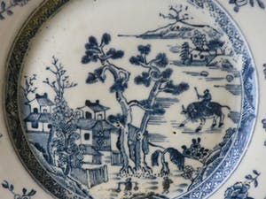 Curiosa - Landschapsbord - 18e eeuw - China kopen? Bied vanaf 1!