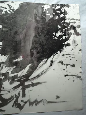 Anton Heyboer - Acrylverf , Abstracte voorstelling Oervogel / Kip – 79 x 107 cm. kopen? Bied vanaf 150!