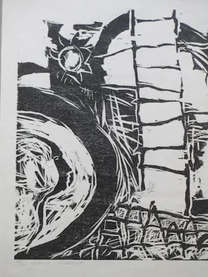 Stavros Kotsiréas - Verwachting II - Houtsnede kopen? Bied vanaf 80!