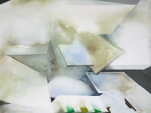Ton Orth - Aquarel , Materie-energie transformatie in ruimtelijke verhoudingen kopen? Bied vanaf 40!